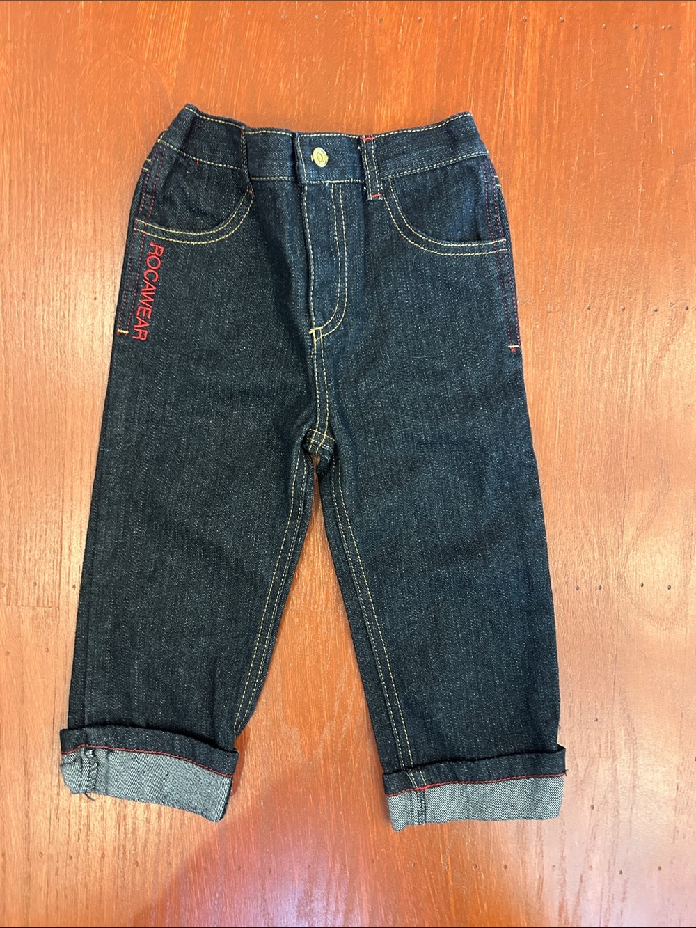 Rocawear Kids Dark Indigo Denim Jeans with Red Logo